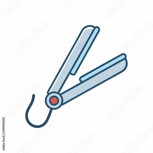 Professional Hair Straightener Vector Design.