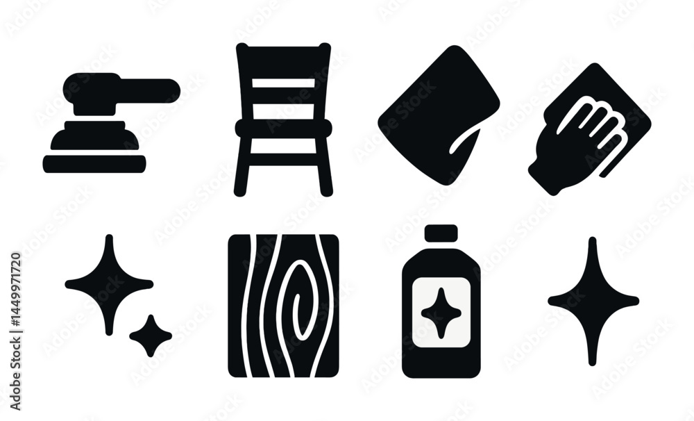 Woodworking tools and techniques solid icons – carpentry, craftsmanship, woodwork symbols Woodworking tools and techniques solid icons – carpentry, craftsmanship, woodwork symbols