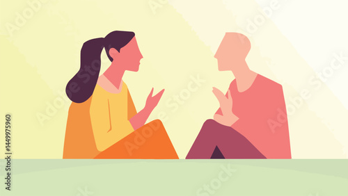 vector illustration of a couple