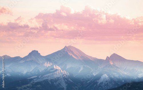 Calm weather on sea or ocean with clouds photo