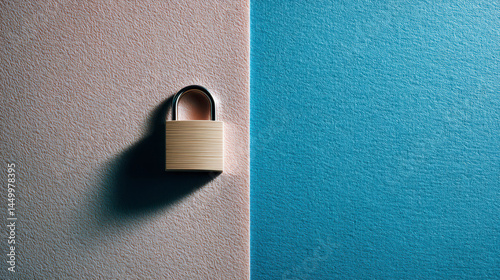 Secure Lock on Wall for Security and Safety photo
