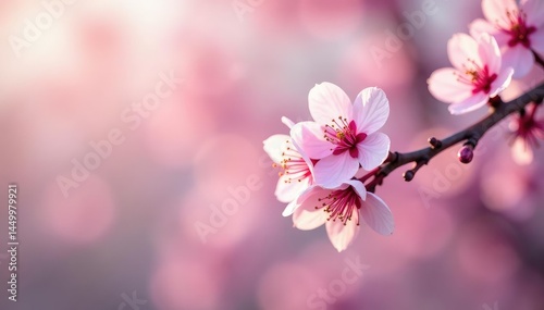 Delicate pink sakura blossoms, soft petals, gentle branches , wallpaper, japanese