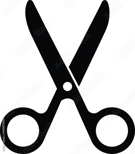pair of scissors icon on white background