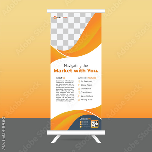 Home for sale real estate roll up banner design