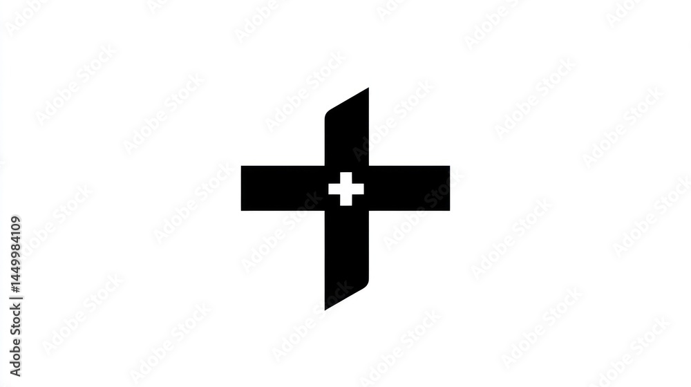 Fototapeta premium Simple medical cross symbol