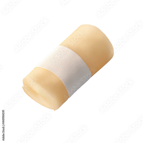  3D icon of a bandage, isolated on a transparent background 