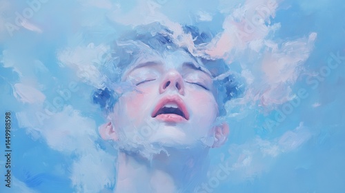 Dreamlike Expression in Blue