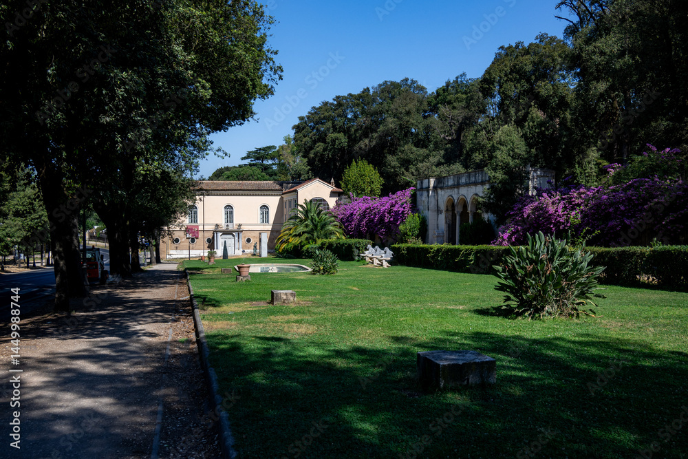 Obraz premium View of the gardens of Villa Borghese in Rome