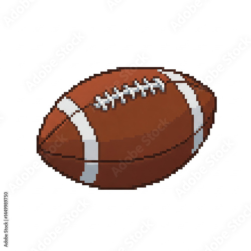 pixel art illustration of american football ball