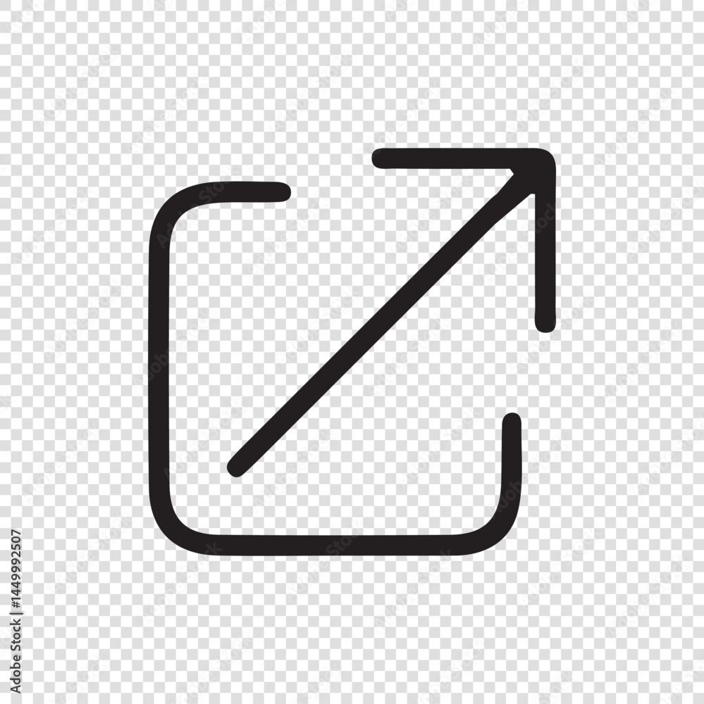 Share link, external link black vector icon. Illustration eps 10 Share link, external link black vector icon. Illustration eps 10