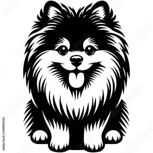 Pomeranian Dog Illustration.