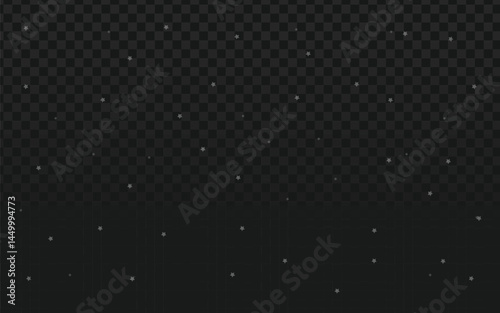 small white dots against a transparent dark checkered background, suggestive of subtle snowfall or a delicate stardust effect. The dots vary slightly in size and opacity, contributing to a sense