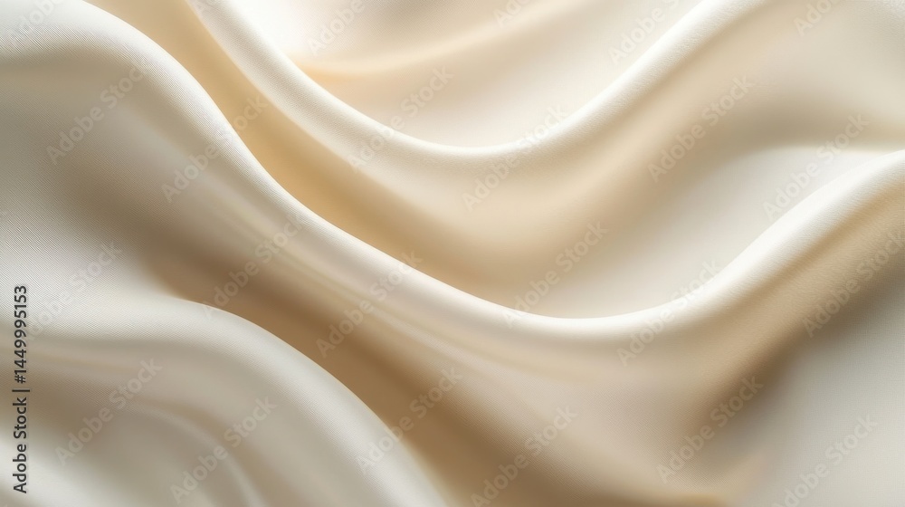 Obraz premium Soft, flowing cream-colored fabric draping elegantly in natural light