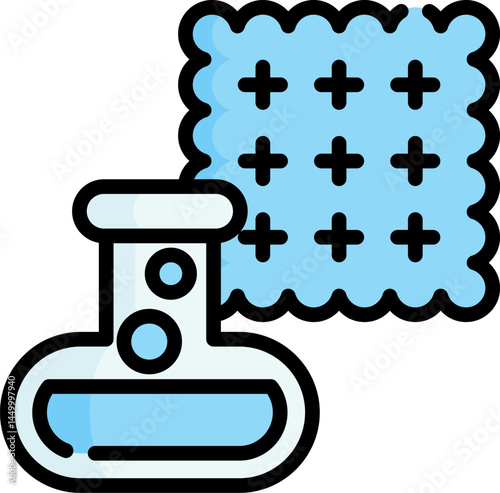 synthetic material illustration on a white background 