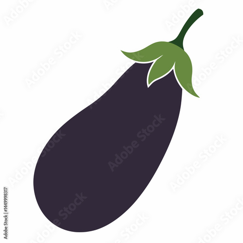 Eggplant silhouette icon on white background
