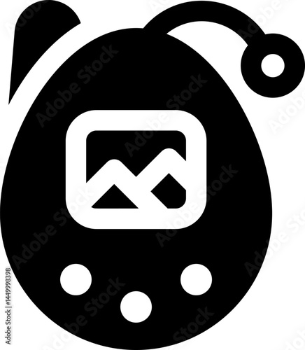 tamagochi illustration on a white background  photo