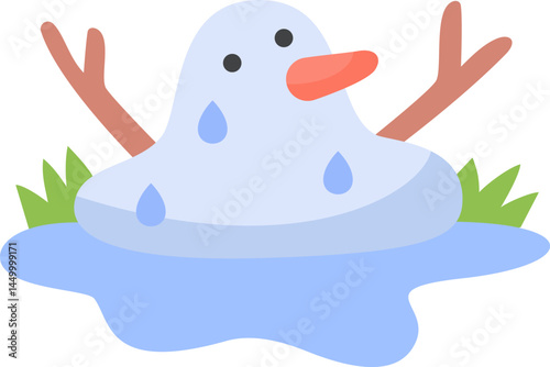 thaw illustration on a white background 
