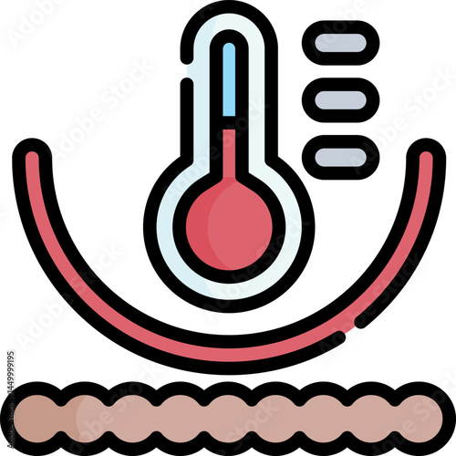 thermo regularing illustration on a white background 