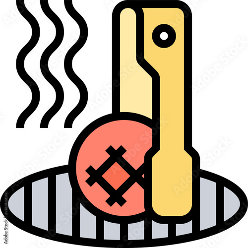 tongs illustration on a white background 