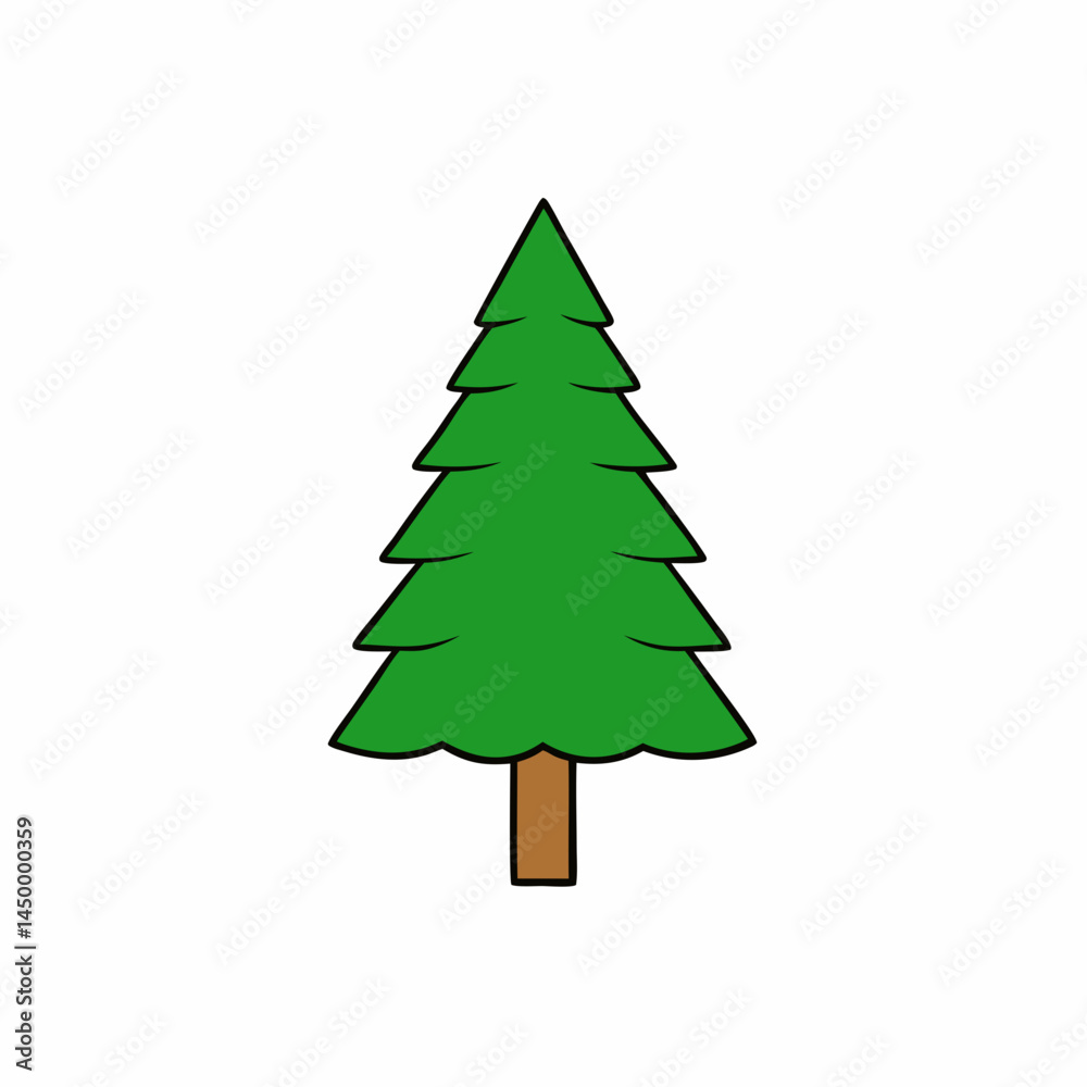 Fototapeta premium christmas tree isolated on white