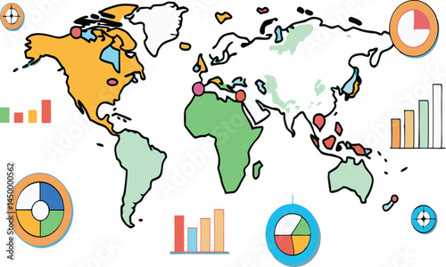 A vector illustration shows a horse against an abstract global backdrop with animal silhouettes, suggesting worldwide travel