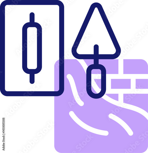 trowel illustration on a white background 