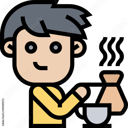 turkish coffee illustration on a white background 