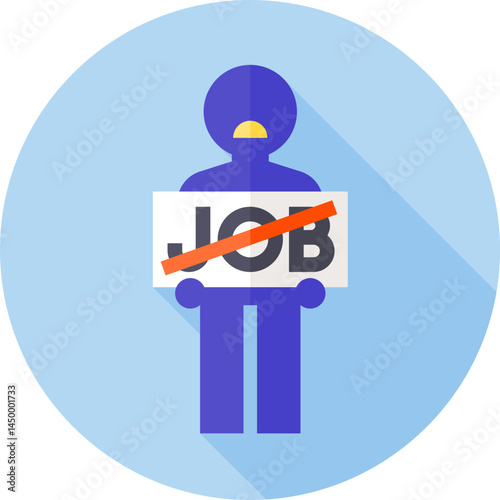 unemployment illustration on a white background 