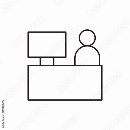 work place man icon vector sign