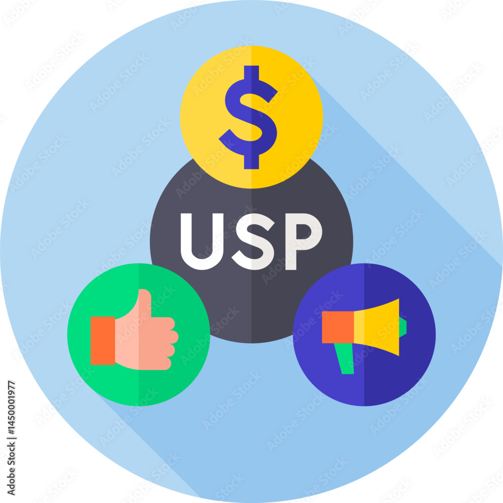usp illustration on a white background usp illustration on a white background