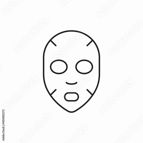 Face mask beauty treatment icon vector sign