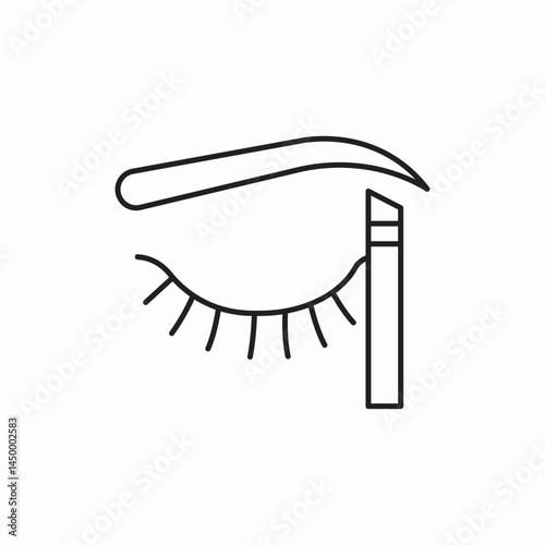 Eyelash extension beauty tool icon vector sign