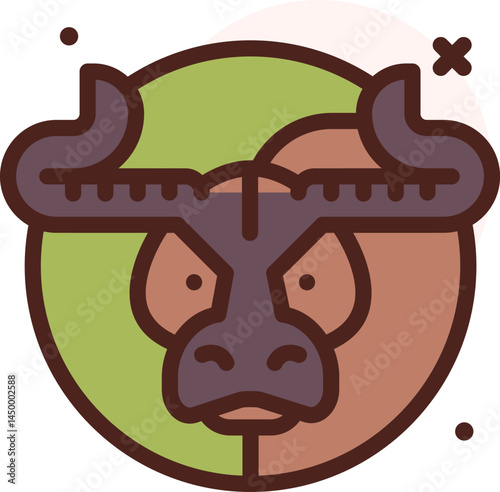 bull illustration on a white background 