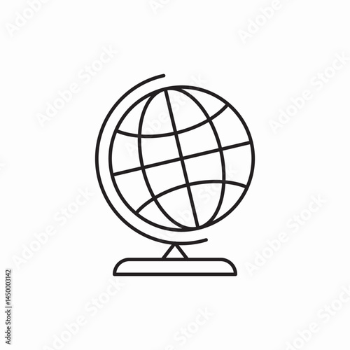World globe navigation map icon vector sign