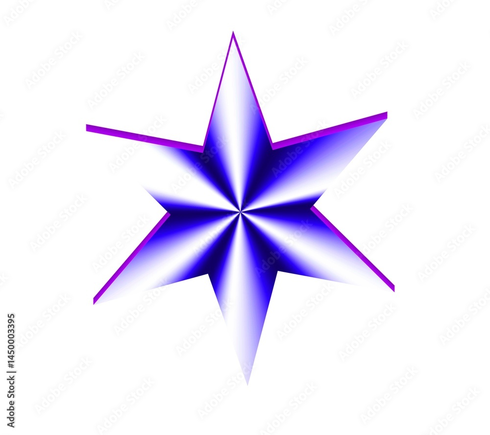 Obraz premium silver star on white background