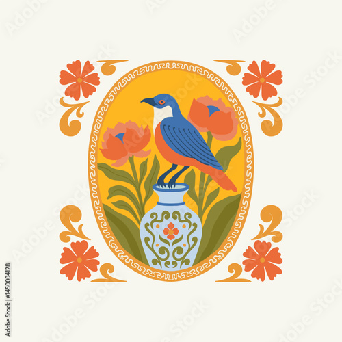 Floral abstract elements. Botanical composition. Modern trendy Matisse minimal style. Floral poster, invite. Vector arrangements for greeting card or invitation design