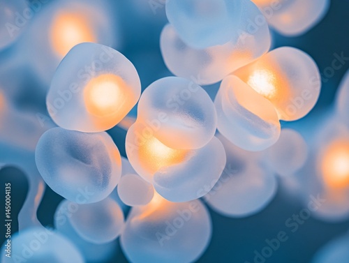 Melatonin molecules medical illustration science laboratory close-up molecular structure and function of sleep hormone