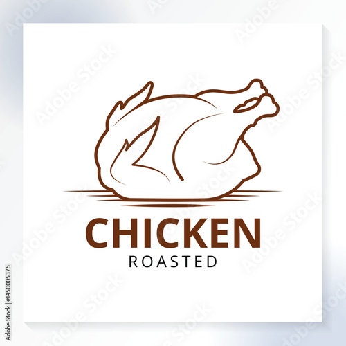 Chicken roasted modern restaurant logo. Roasted Chicken Logo