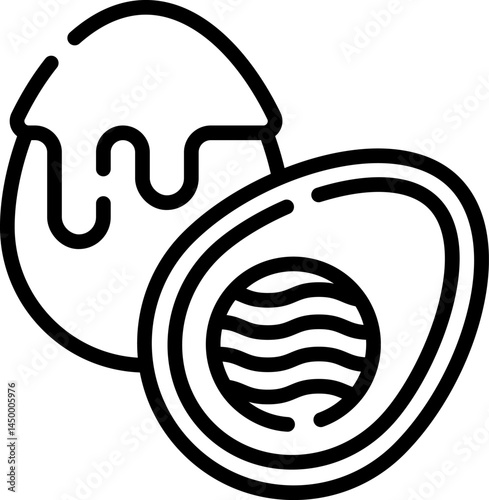 chocolate egg illustration on a white background 