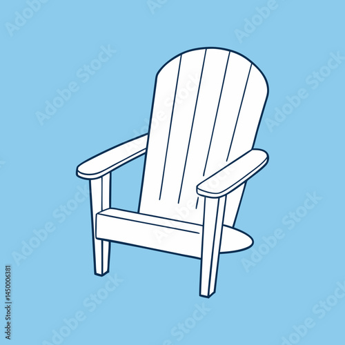 blue armchair isolated