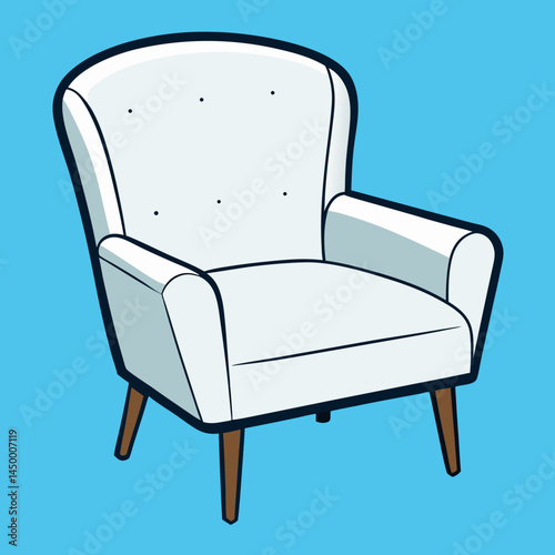 armchair isolated on white background