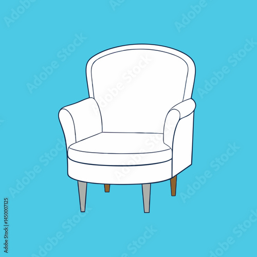 armchair isolated on white background