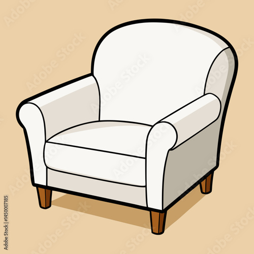 armchair isolated on white