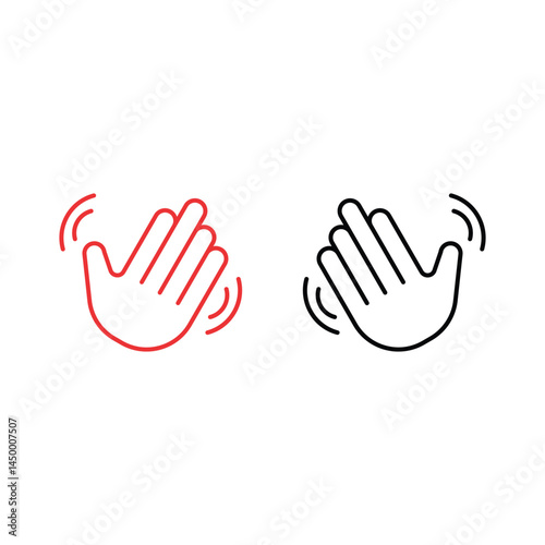 icon hello vector gesture hey design concept idea