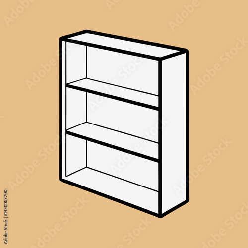 vector illustration of shelves