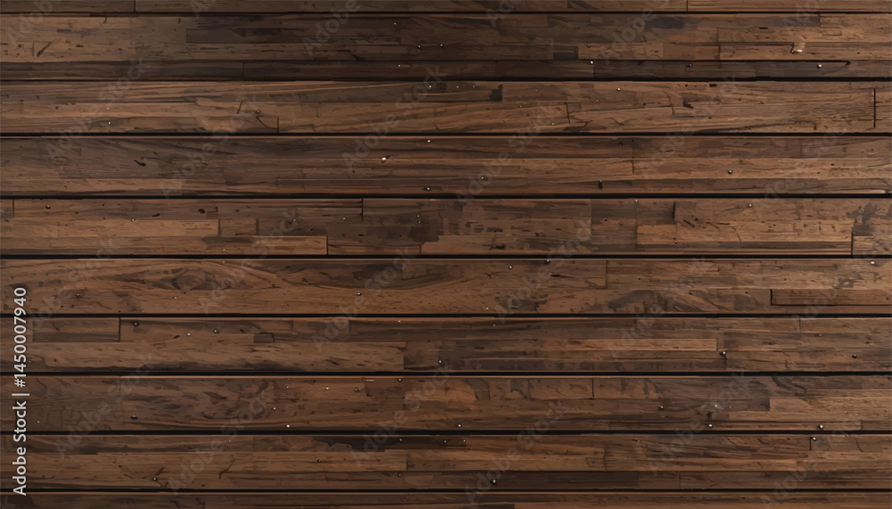 Naklejka premium Wooden wall. Wood texture. Wall panel made of boards. Wood background.