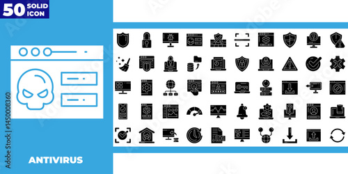 Password icon set solid vector icons collection