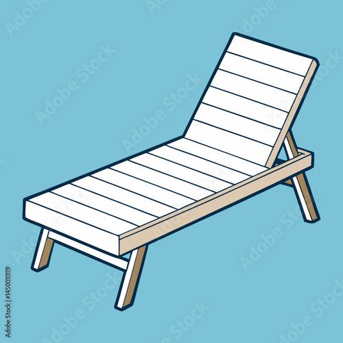 chaise longue on white background