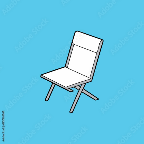 blue chair isolated on white