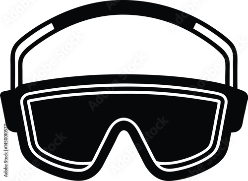 safety goggles on white background  